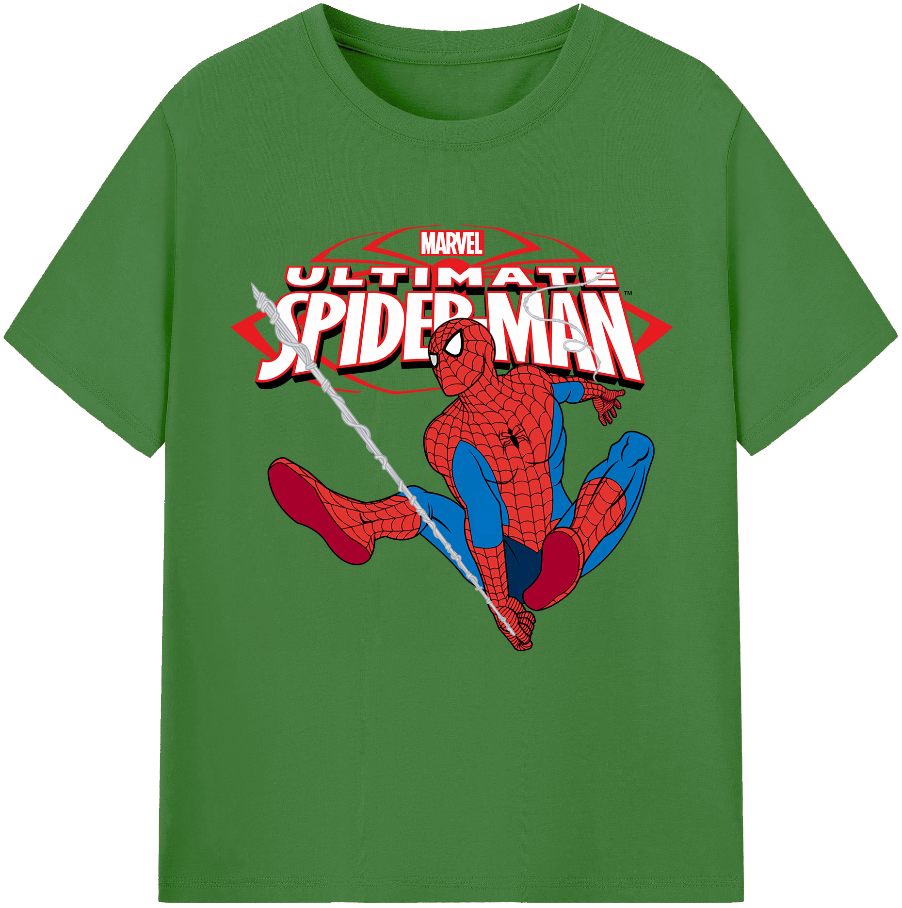 （画像用） Spider Man スパイダーマン レディースカジュアルプリントTシャツ（綿100％）